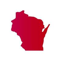 Wisconsin-Karte auf weißem Hintergrund vektor