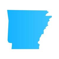 Arkansas-Karte auf weißem Hintergrund vektor