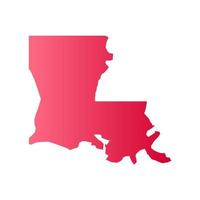 Louisiana-Karte auf weißem Hintergrund vektor