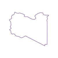 Libyen-Karte auf weißem Hintergrund vektor