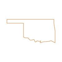 Oklahoma-Karte illustriert vektor