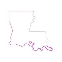 Louisiana-Karte auf weißem Hintergrund vektor