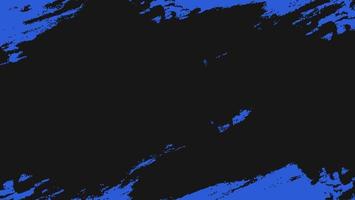minimales blaues Schmutzrahmendesign im schwarzen Hintergrund vektor