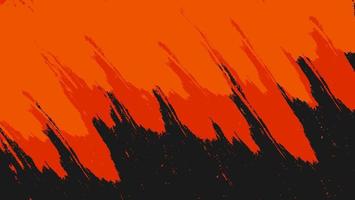 abstrakte orange Kratzer-Grunge-Textur auf schwarzem Hintergrund vektor