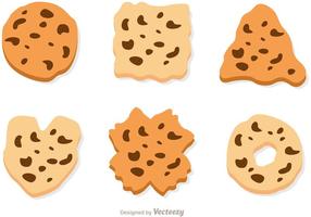 Choklad Chip Cookie Vector Set