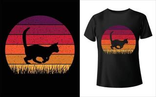 katt vektor katt t-shirt katt sommar färgpalett t-shirt design katt t-shirt