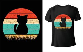 katt vektor katt t-shirt katt sommar färgpalett t-shirt design katt t-shirt