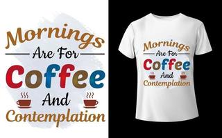 Kaffee-T-Shirt-Design Kaffee-Vektor Ich liebe Kaffee-T-Shirt-Design vektor