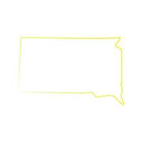 South Dakota-Karte illustriert vektor