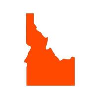 Idaho-Karte auf weißem Hintergrund vektor