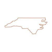 Karte von North Carolina illustriert vektor