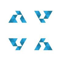 geometrischer Logo-Buchstabe vektor