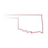 Oklahoma-Karte illustriert vektor