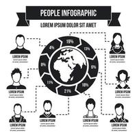 människor infographic koncept, enkel stil vektor