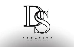 ds ds letter design logotyp logotyp ikon koncept med serif teckensnitt och klassisk elegant stil utseende vektor