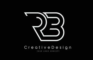 rb rb-Buchstaben-Logo-Design in weißen Farben. vektor