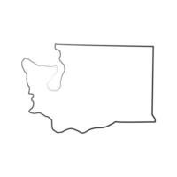 Washington-Karte illustriert vektor