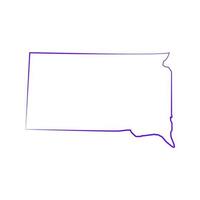 South Dakota-Karte illustriert vektor