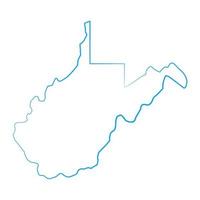 Karte von West Virginia illustriert vektor