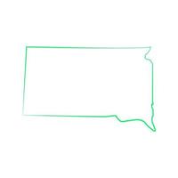 South Dakota-Karte illustriert vektor