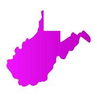 Karte von West Virginia illustriert vektor
