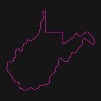 Karte von West Virginia illustriert vektor