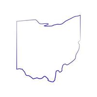 Ohio-Karte illustriert vektor