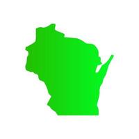 Wisconsin-Karte auf weißem Hintergrund vektor