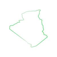 Algerien-Karte auf weißem Hintergrund vektor