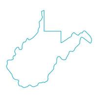 Karte von West Virginia illustriert vektor