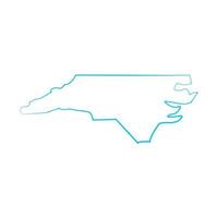 Karte von North Carolina illustriert vektor