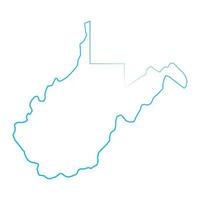 Karte von West Virginia illustriert vektor