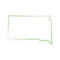 South Dakota-Karte illustriert vektor