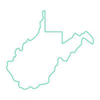 Karte von West Virginia illustriert vektor