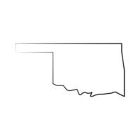 oklahoma karta illustrerad vektor