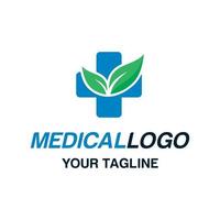 Vektorgrafik der medizinischen Logo-Designvorlage vektor