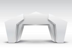 3D-Toreingangsausstellungsvektor editierbar mit modernem Stil auf isoliertem Hintergrund vektor
