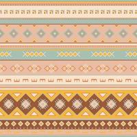 geometrischer Vektor nahtloses Muster im Ethno-Stil. Textildruck im mexikanischen Stil. für Website-Hintergrund, Packpapier und Stoffdesign.