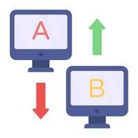 Einzigartiges Design-Symbol für Ab-Tests vektor