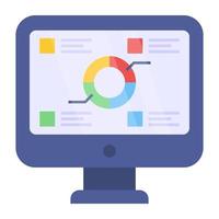 moderne Designikone der Online-Datenanalyse vektor