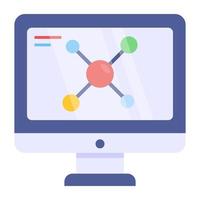 ein Icon-Design der Online-Chemie vektor