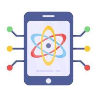 ein Icon-Design der mobilen Wissenschafts-App vektor