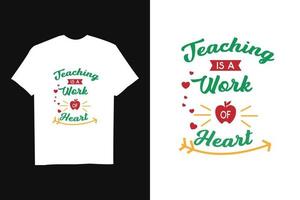 Happy Teachers Day T-Shirt-Design vektor