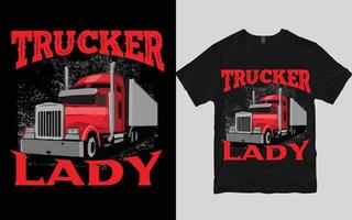 LKW-T-Shirt-Design vektor