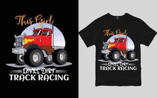 LKW-T-Shirt-Design vektor