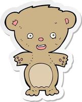 Aufkleber eines Cartoon-Teddybären
