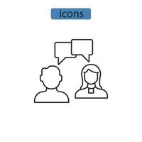Kommunikationssymbole symbolen Vektorelemente für das Infografik-Web vektor
