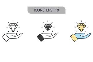 värde proposition ikoner symbol vektor element för infographic webben