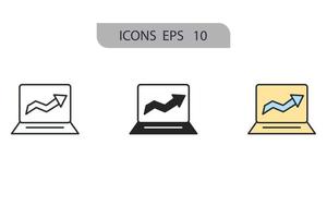 kartor och stift ikoner symbol vektorelement för infographic webben vektor