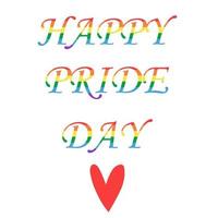 vektor illustration av happy pride day bokstäver